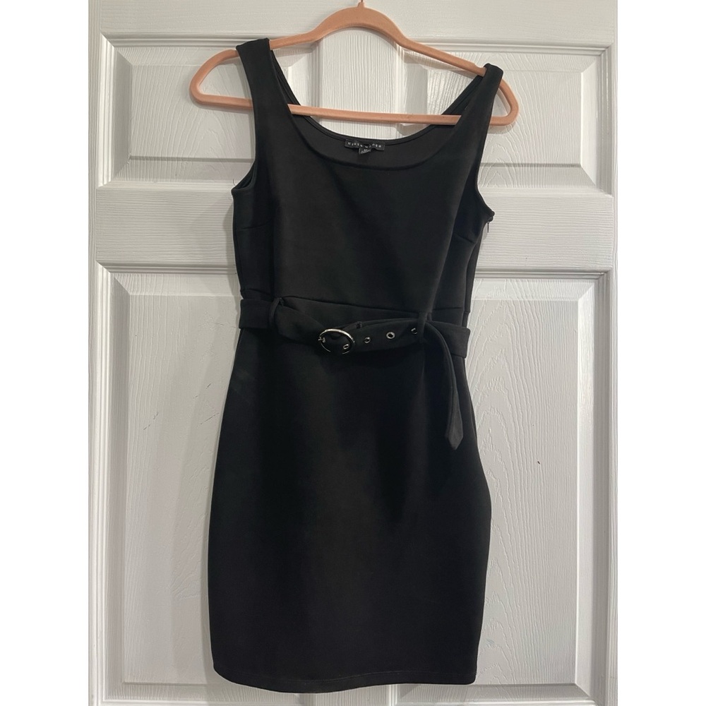 Black Pencil Dress with Belt
